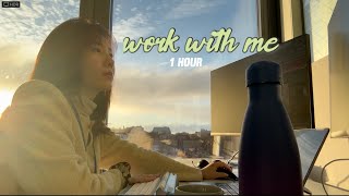 WORK WITH ME 1 hour | Calm piano ~ No break, sunny winter day