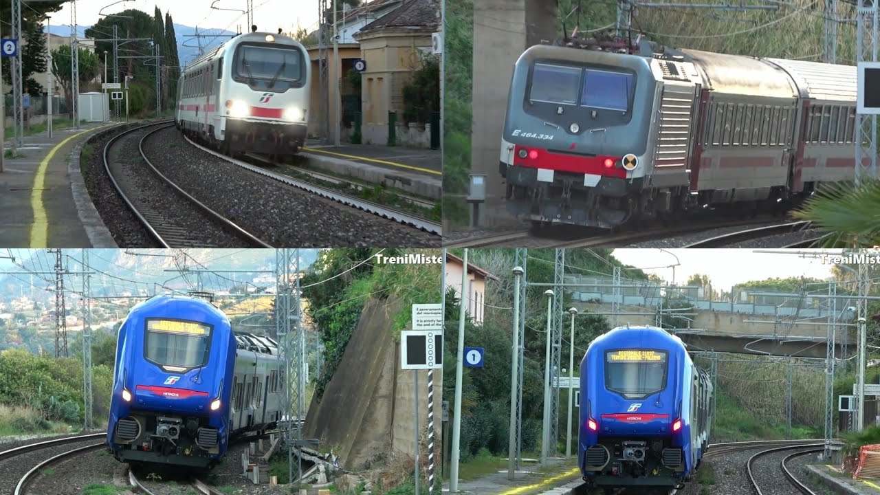 SCMT in azione sul treno intercity.Treno Blues in servizio regionale tra Termini Imerese-Palermo.