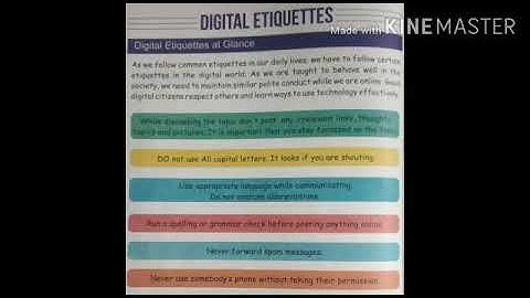 MLZS JHANSI CLASS 5 & 6 Computer Digital Etiquette