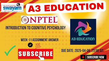 NPTEL Introduction to Cognitive Psychology Week 11 Assignment Answers Solution Quiz | 2025 - Jan