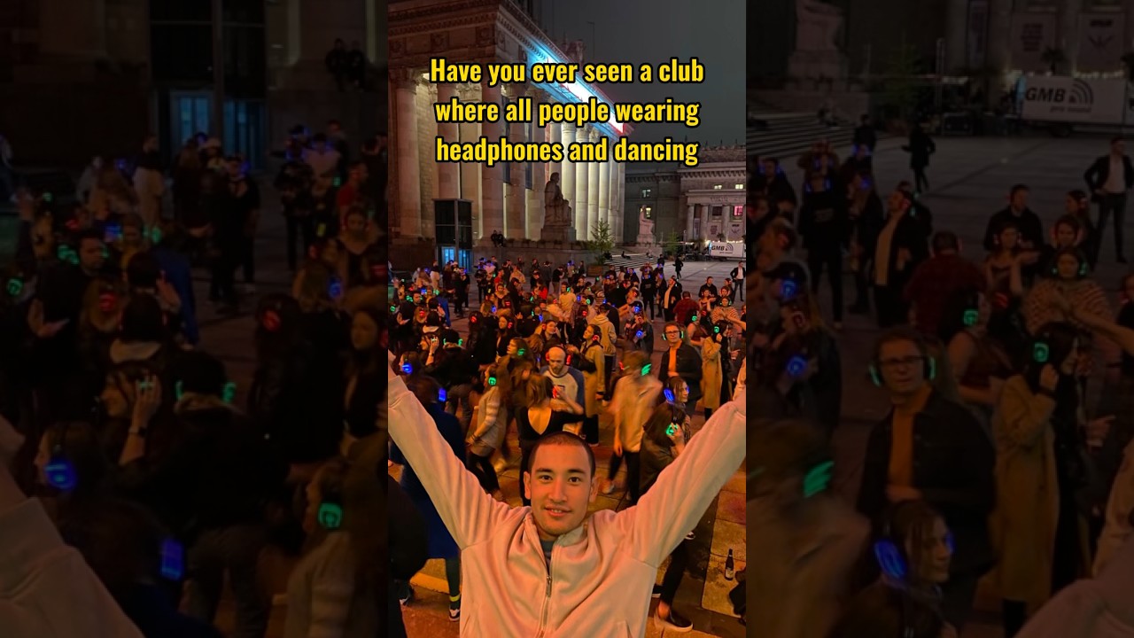People made a club outside just with a headphones 🤯 