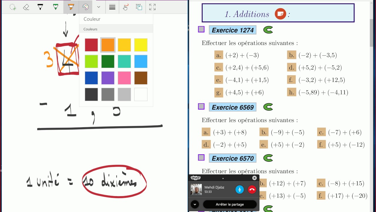 Exercices Addition Et Soustraction De Nombres Relatifs 5ème Pdf