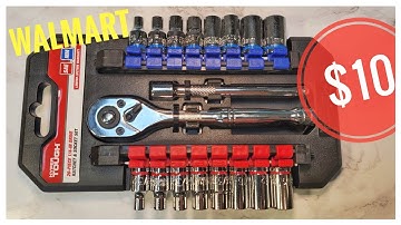 Walmart 1/4" Drive Socket Set HYPER TOUGH SAE & Metric $10  I LOVE IT