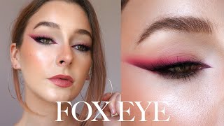 EASY COLORFUL FOX EYE makeup tutorial / simple and intense