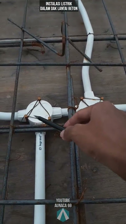 Instalasi listrik dalam dak beton || peping pipa conduit dalam dak beton