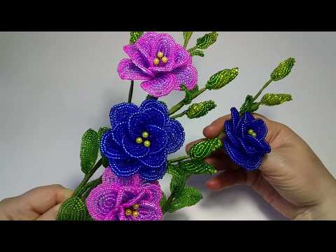 Плетение из бисера цветы схемы для начинающих и рисунки