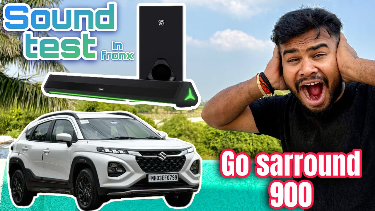 Govo go surround 900 200 watt 4.1 channel sound bar ka sound test in maruti suzuki fronx deep bass🔊 