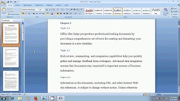 Word 2007: How to add Document Map in word
