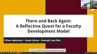 SVC25 There and Back Again: A Reflective Quest for a Faculty Development Model
