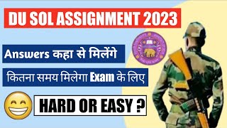 SOL First Semester Assignment MCQ Based 2023 | Sol 1st Semester Assignment 2023 - Easy or Hard