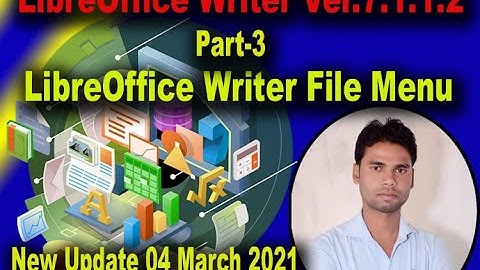 LibreOffice Writer File Menu ||LibreOffice Writer File Menu Tutorial in Hindi ||