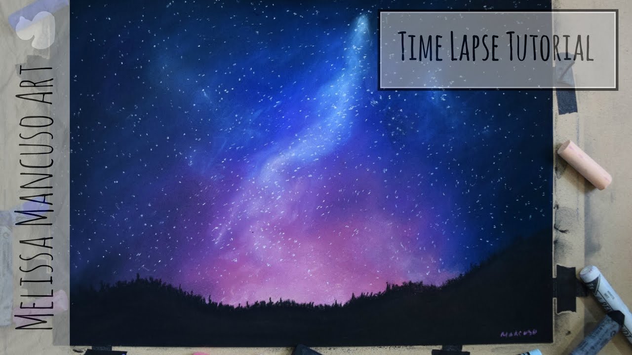 How To Make A Galaxy Background With Oil Pastels