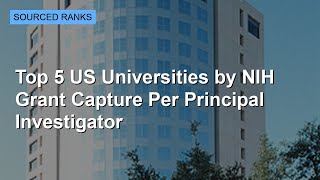 Top 5 Universities With the Highest NIH Funding Per PI