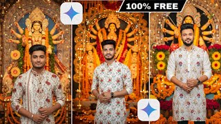Google gemini navratri ai photo editing | Navratri photo editing 2025 | durga puja photo editing screenshot 4