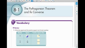 Geometry 8.1 The Pythagorean Theorem and its Converse