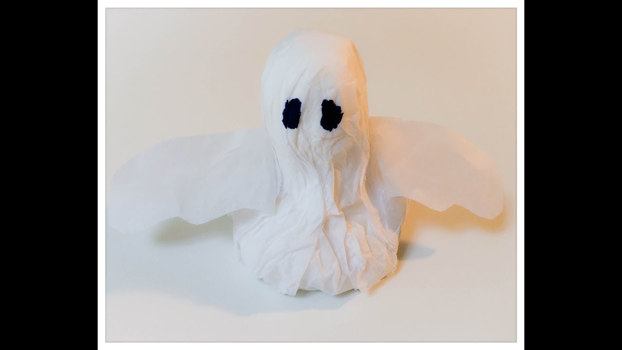 DIY decoration d'Halloween fantôme en papier. Paper ghost. YouTube