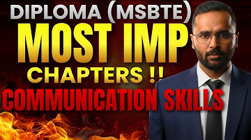 Most Important Chapters | Communication Skills | Diploma MSBTE | Pradeep Giri Sir