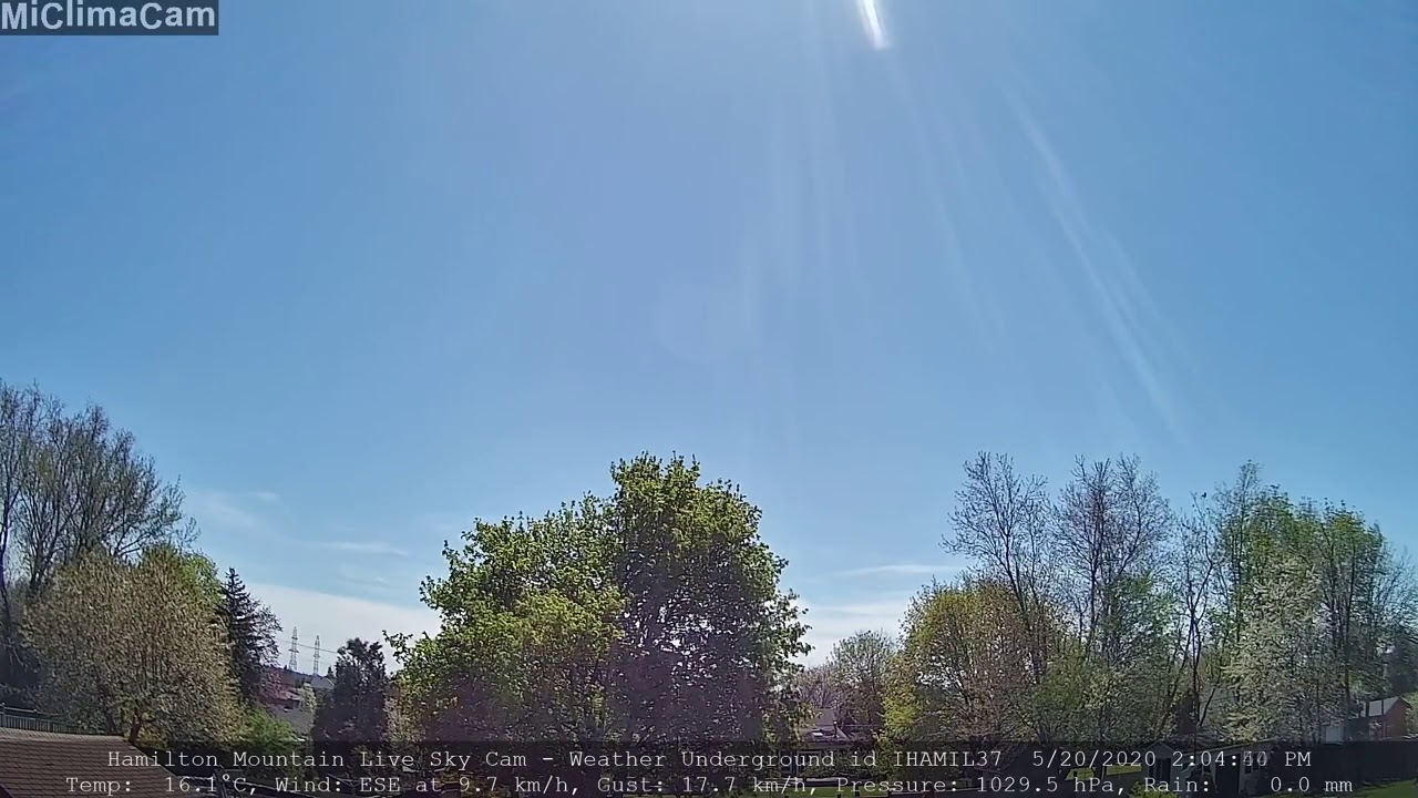 Hamilton Mountain, ON Live Weather Sky Cam 05/20/20 YouTube