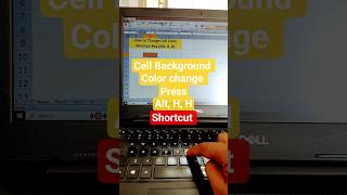 Change Cell Background Color Using Shortcut in Excel #shortcutkeys #shorts #exceltips