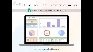 Stress-Free Monthly Expense Tracker Tutorial | Lunzo Creatives screenshot 4