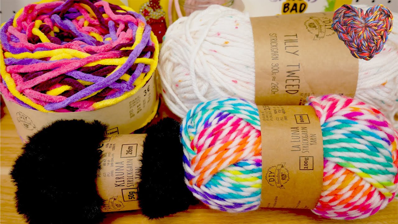 Wolle Haul Süße Wolle von Tedi im Test XXL Knäul YouTube