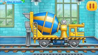 game lắp ráp cần cẩu,máy xúc,xe tải ,xây nhà ga tàu hỏa/assembly cranes, excavators/game wfk screenshot 2