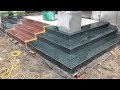 Porch Construction Design // Granite Edge Machining // Install Tiles For Porch Exactly