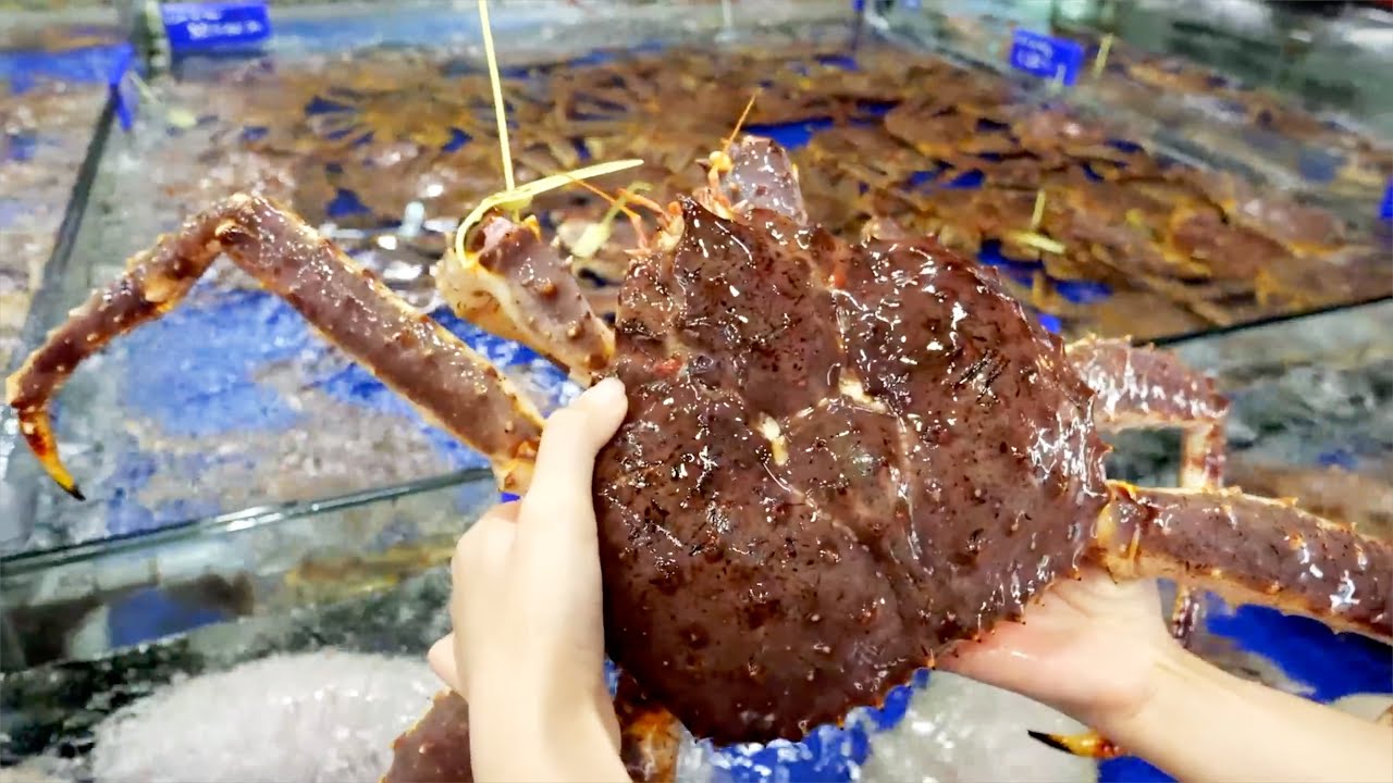 $700! ГИГАНТСКИЙ аляскинский королевский краб, ПОЛНЫЙ мяса, самый дорогой ТУНЕЦ и ЛОБСТЕР!