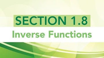 1.8 Inverse Functions