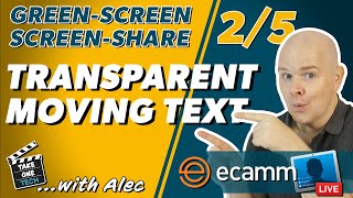 Create transparent text overlays with Screen Share GreenScreen & Keynote