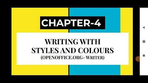 Format Toolbar options in OpenOffice Writer