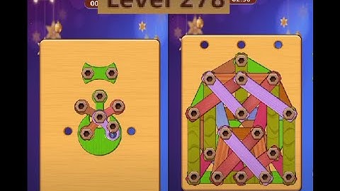 Wood Nuts & Bolts Puzzle - Level 278