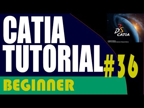 36 CATIA Beginner Tutorial: Slot - sweep cut