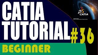 36 CATIA Beginner Tutorial: Slot - sweep cut