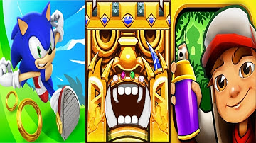 Temple Run 2 Barry bones VS Sonic Dash Silver VS Subway Surfers Tasha | Android iPad iOS Gameplay