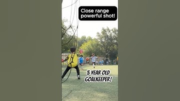 5-Year-Old Goalkeeper Faces POWER SHOT... and Wins! 🤯 #5yearsold #soccer #football #goalkeeper