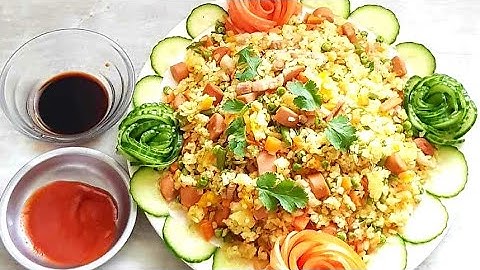 Cách làm cơm chiên Dương Châu trứng muối ngon#cuộc sống ở pháp