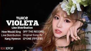 How would TWICE sing 'Violeta' (IZ*ONE) || Line Distribution