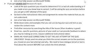 Lesson Quizzes in Edgenuity
