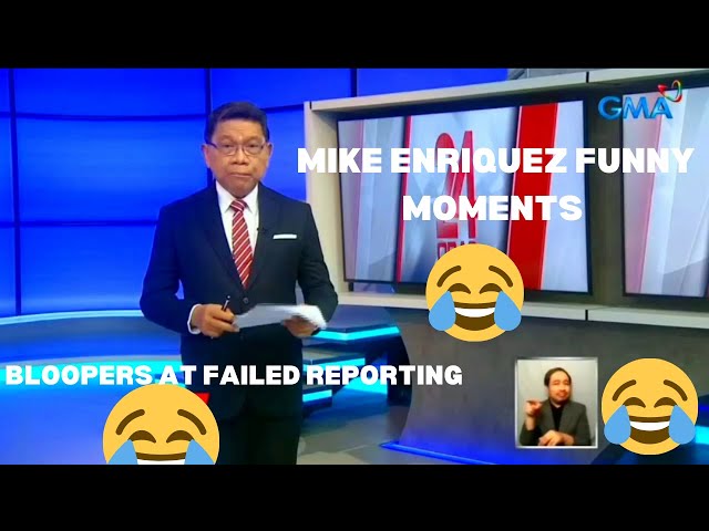 Mike Enriquez Funny Report and Bloopers l Pinoy Reporter Compilation class=