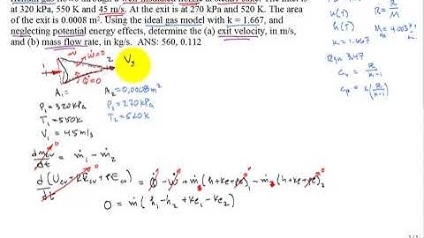 me3293 helium flow in nozzle calc Vel2 and mdot