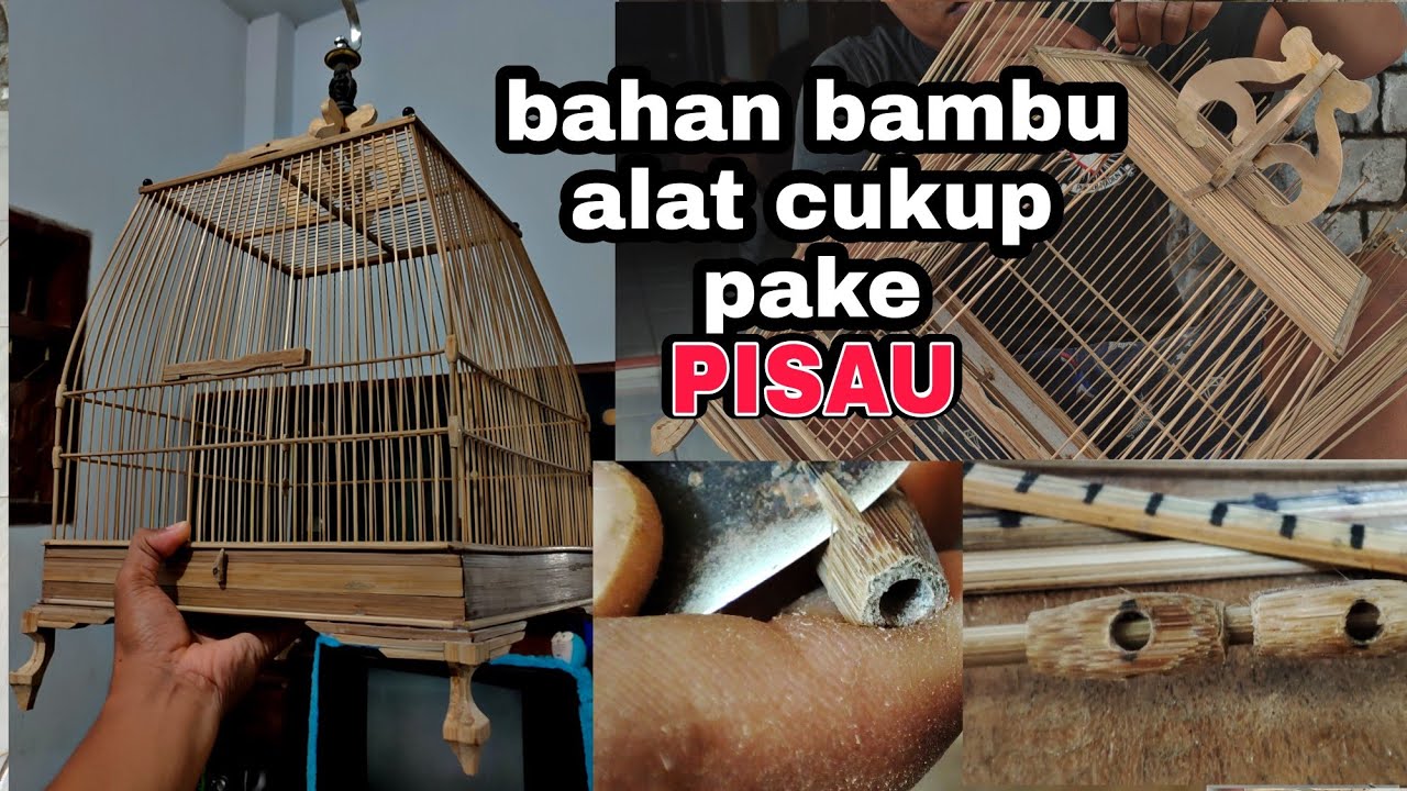 membuat sangkar Cungkok dari bambu dg ALAT SEADANYA