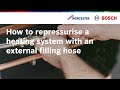 How to repressurise a heating system with an external filling hose | Worcester Bosch