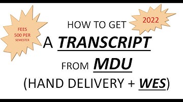 2022!!Transcript from MDU!! WES!! form!! format!! new FEES!!