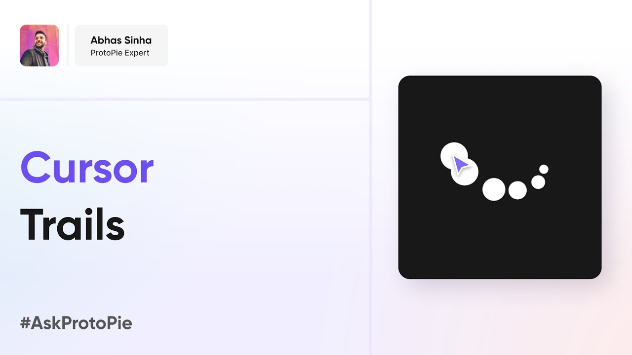 ProtoPie Tutorial  Web Design Series #1 How To Create Cursor Trail  Animations 