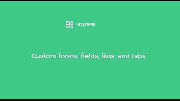 Custom forms, fields, lists, and tabs in the KRISP POS