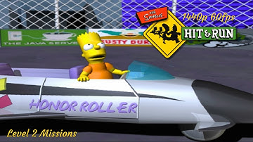 The Simpsons: Hit & Run [1440p][60fps] - Level 2 - Bart (All Missions)