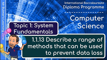IB DP Computer Science - System Fundamentals  - VIDEO 13: A Range of Methods to Prevent Data Loss