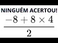 MATEMÁTICA BÁSICA - QUAL O VALOR DA EXPRESSÃO❓