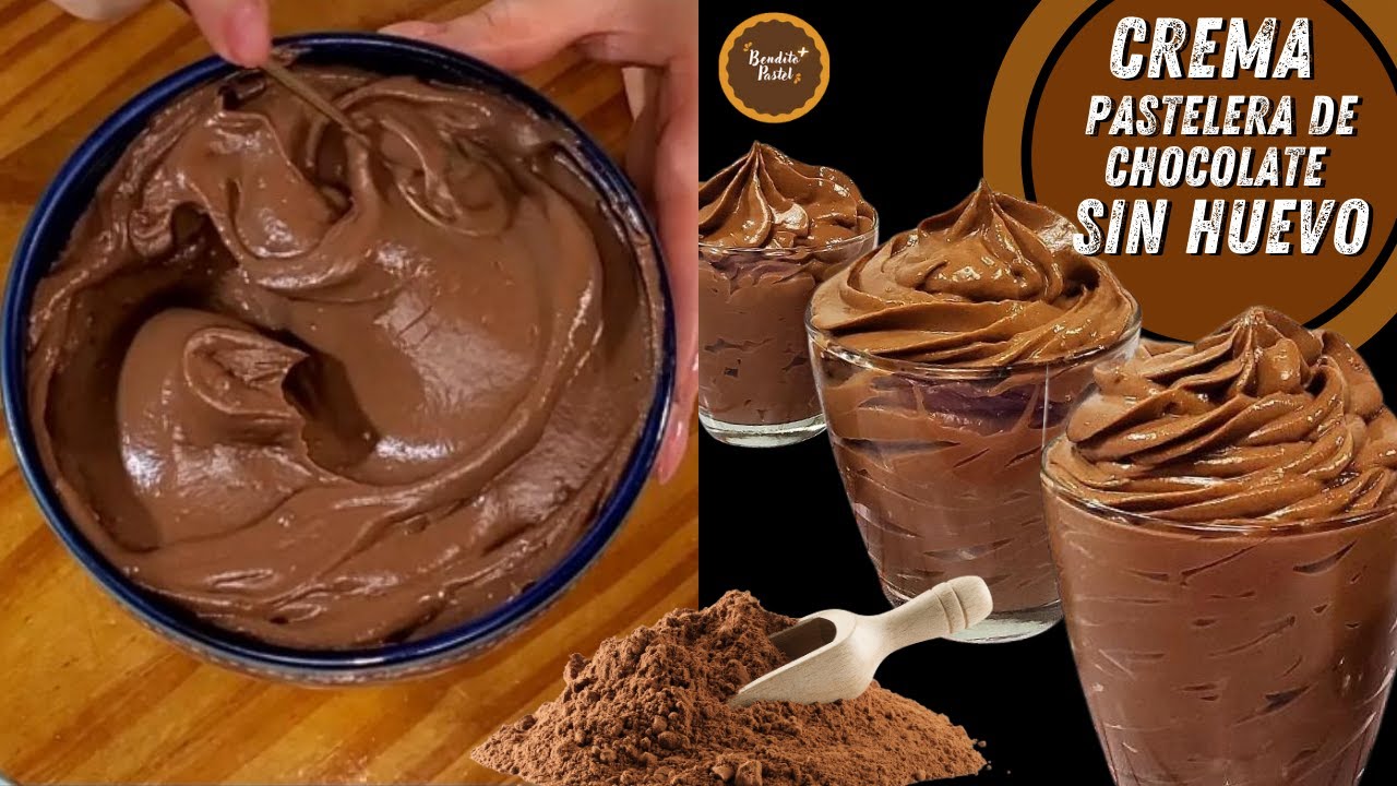 CREMA PASTELERA de Chocolate _ Sin huevo para rellenos y coberturas de tus tortas _ FACILISIMA😋